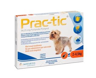 Prac-Tic zeer kleine hond 2-4,5 kg 3 pipetten