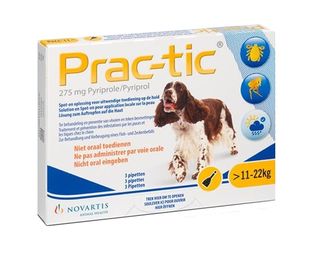 Prac-Tic middelgrote hond 11-22 kg 3 pipetten