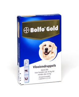 Bolfo Gold 250 hond 10-25 kg 2 pipetten