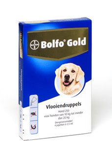 Bolfo Gold 250 hond 10-25 kg 4 pipetten