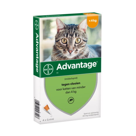 Advantage 40 kat <4 kg 4x0,4 ml pipetten