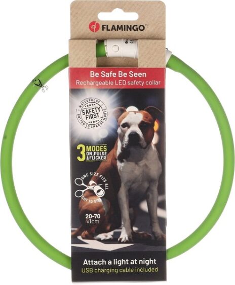 Visio Light LED halsband voor honden groen