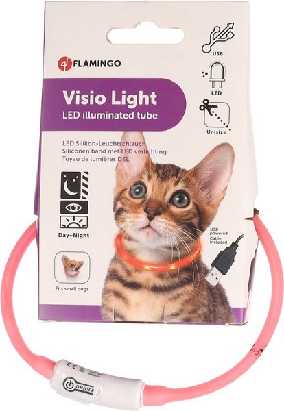 Visio Light LED halsband Kat roze