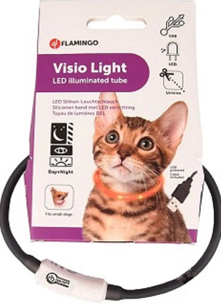 Visio Light LED halsband Kat zwart