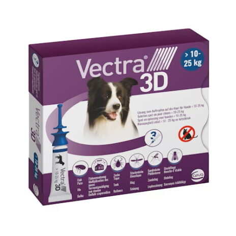 Vectra 3D hond M 10-25 kg 3 pipetten