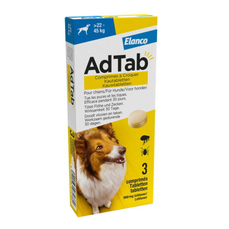 AdTab 900 mg | Hond >22–45 kg | 3 kauwtabletten